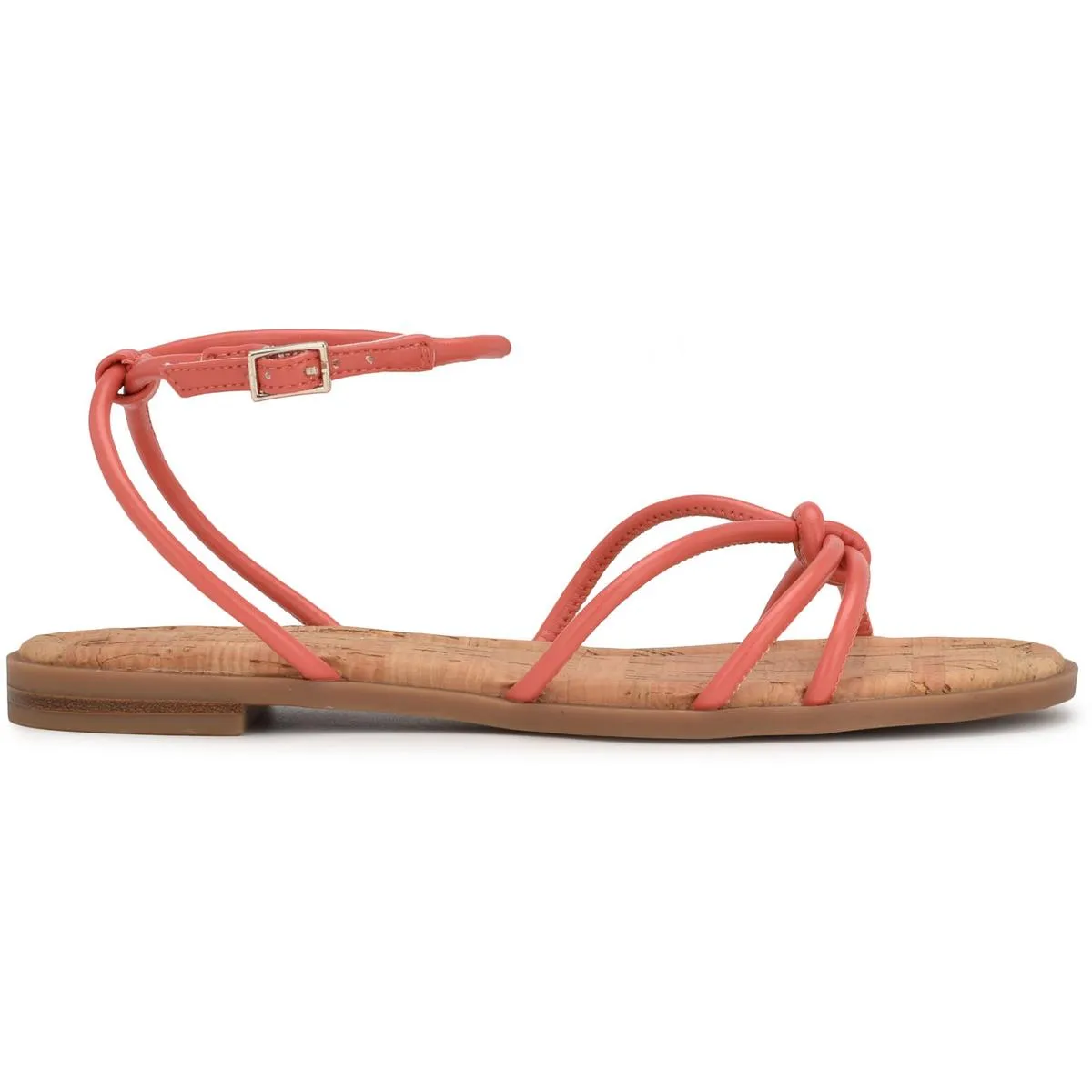 HANKLEE3 Womens Comfort Insole Faux Leather Flatform Sandals