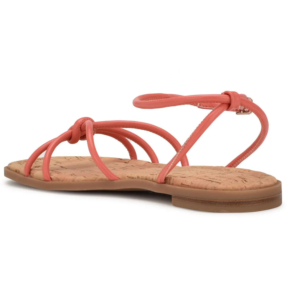 HANKLEE3 Womens Comfort Insole Faux Leather Flatform Sandals