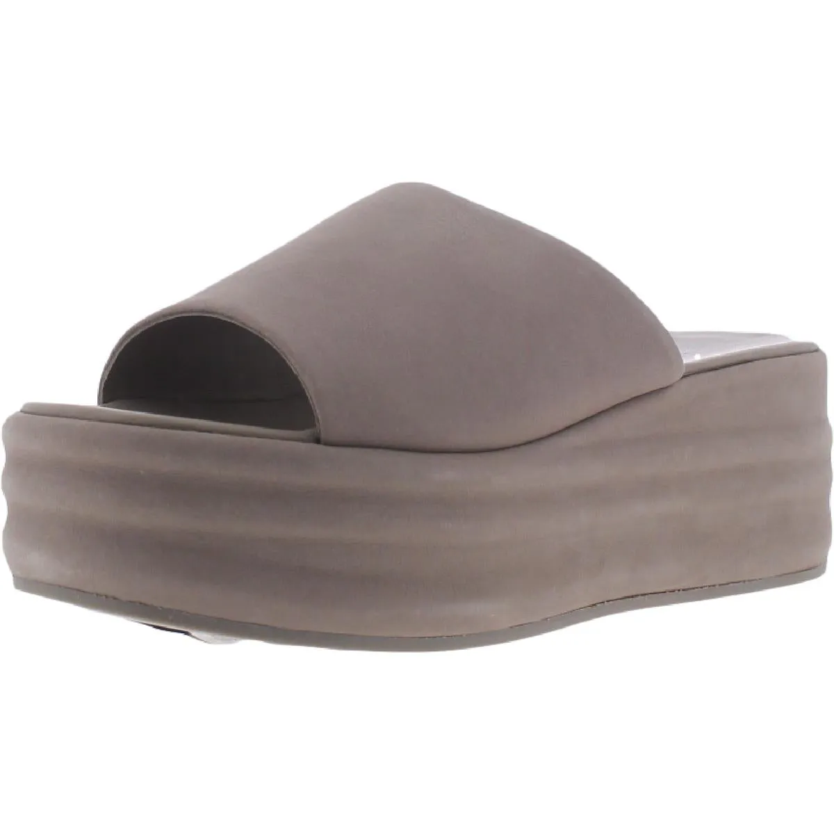 Harbor Womens Leather Wedge Platform Sandals