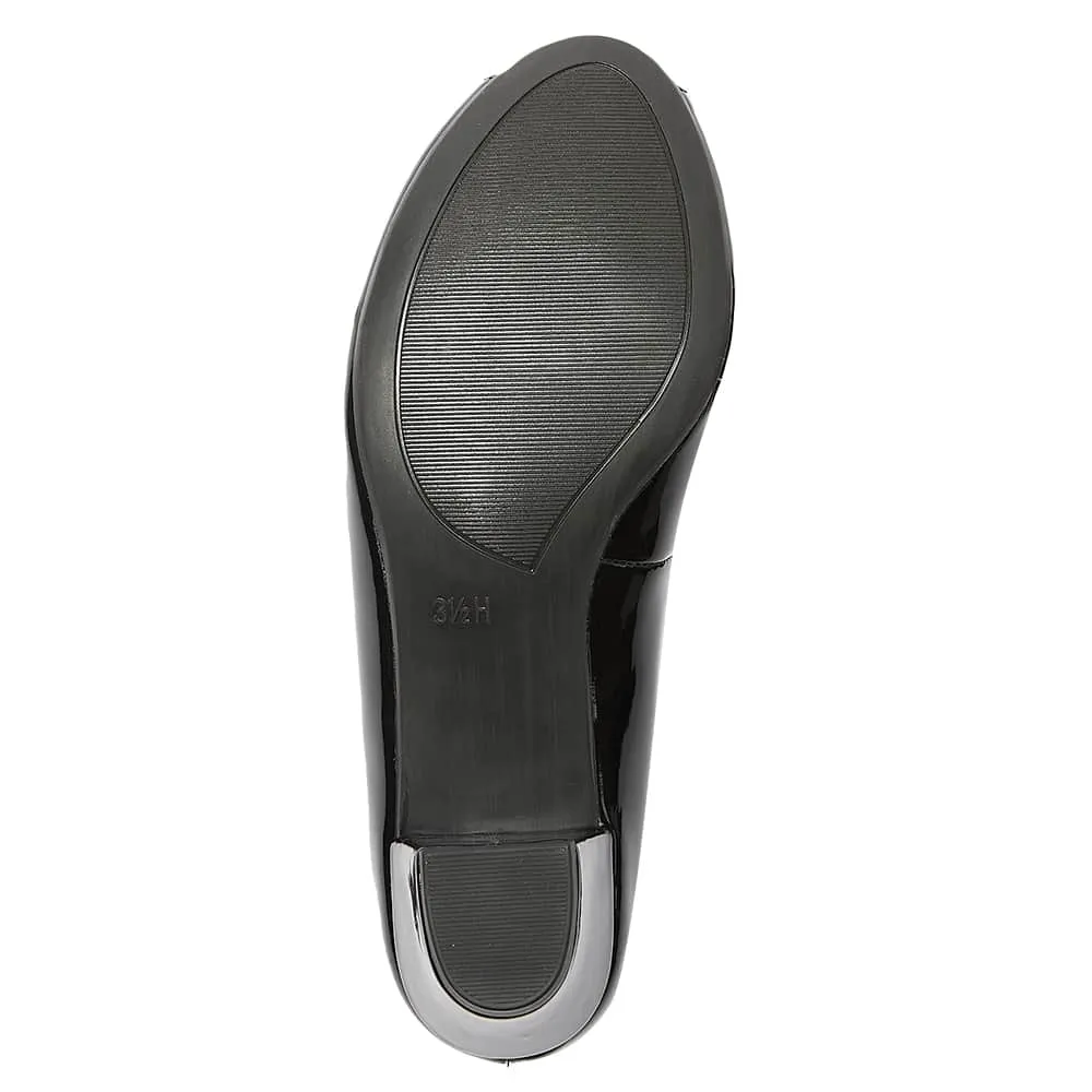 Hilary Heel in Black Patent