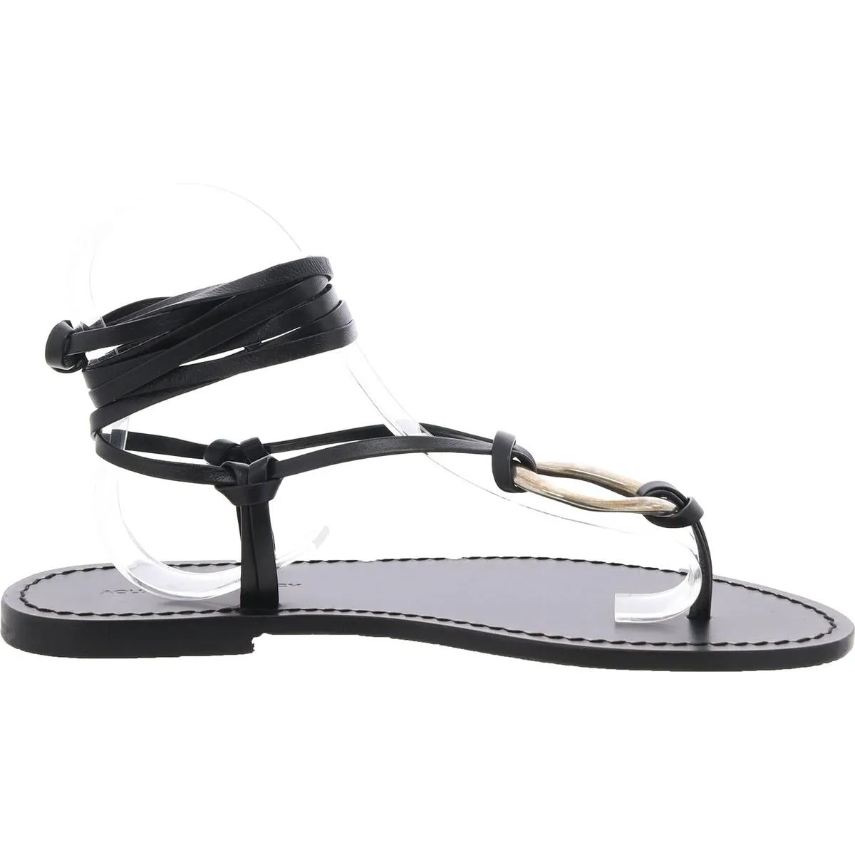 Ilria Womens Leather Ankle Tie Slingback Sandals