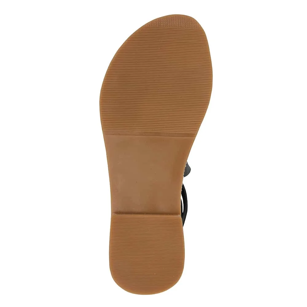 Imagine Sandal in Black Smooth Smooth