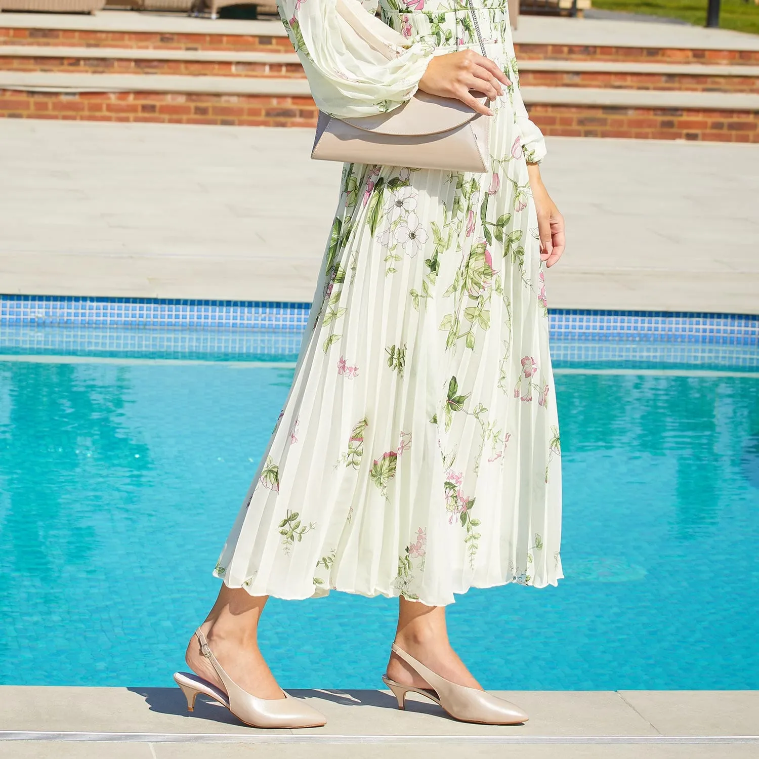 India: Pale Taupe Patent Leather