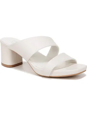 Inez Womens Leather Square Toe Block Heel