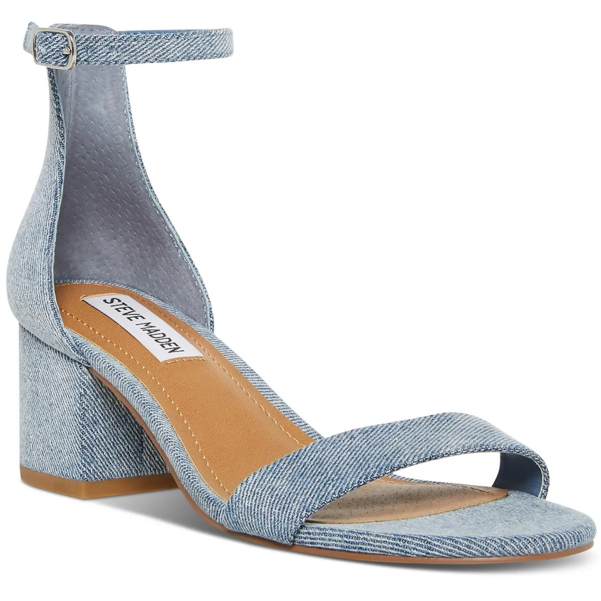 Irenee Womens Faux Leather Ankle Strap Heels