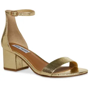 Irenee Womens Faux Leather Ankle Strap Heels