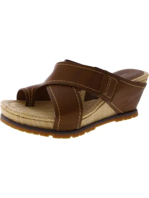 Irini 35 Womens Leather Slip On Wedge Sandals