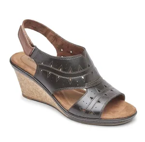 Janna Perf Sling Sandal In Black