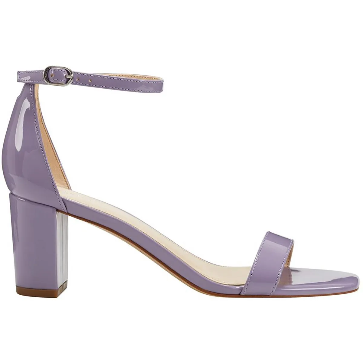 Jaron Womens Leather Ankle Strap Heels