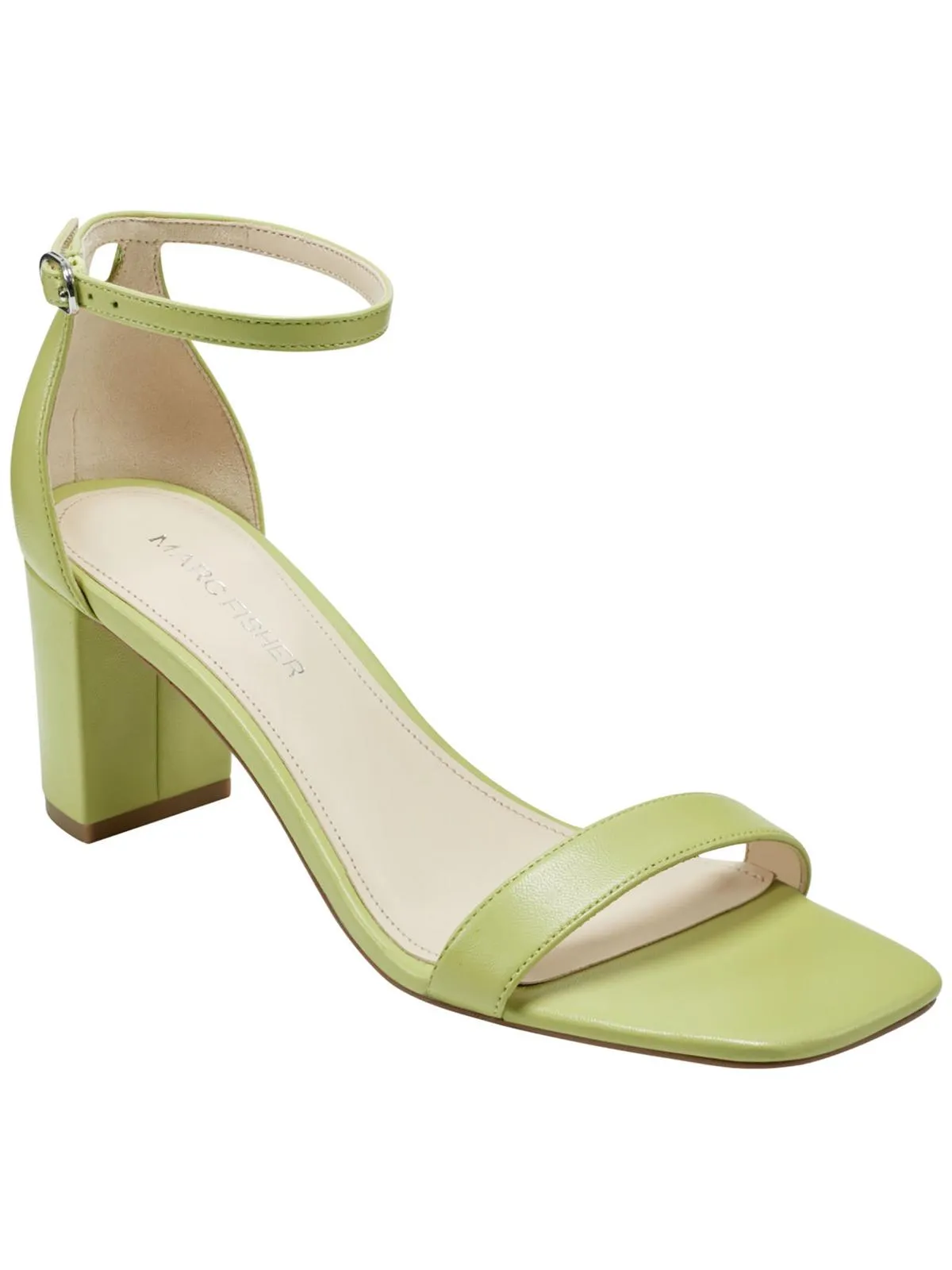 Jaron Womens Leather Ankle Strap Heels