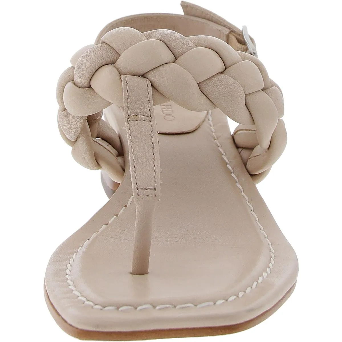 Jasmine Womens Braided Leather Block Heel