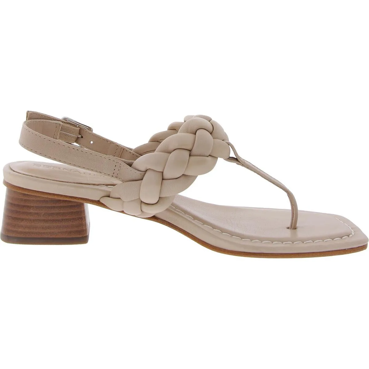 Jasmine Womens Braided Leather Block Heel