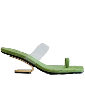 JEFFREY CAMPBELL CALCULATE GREEN HEELS