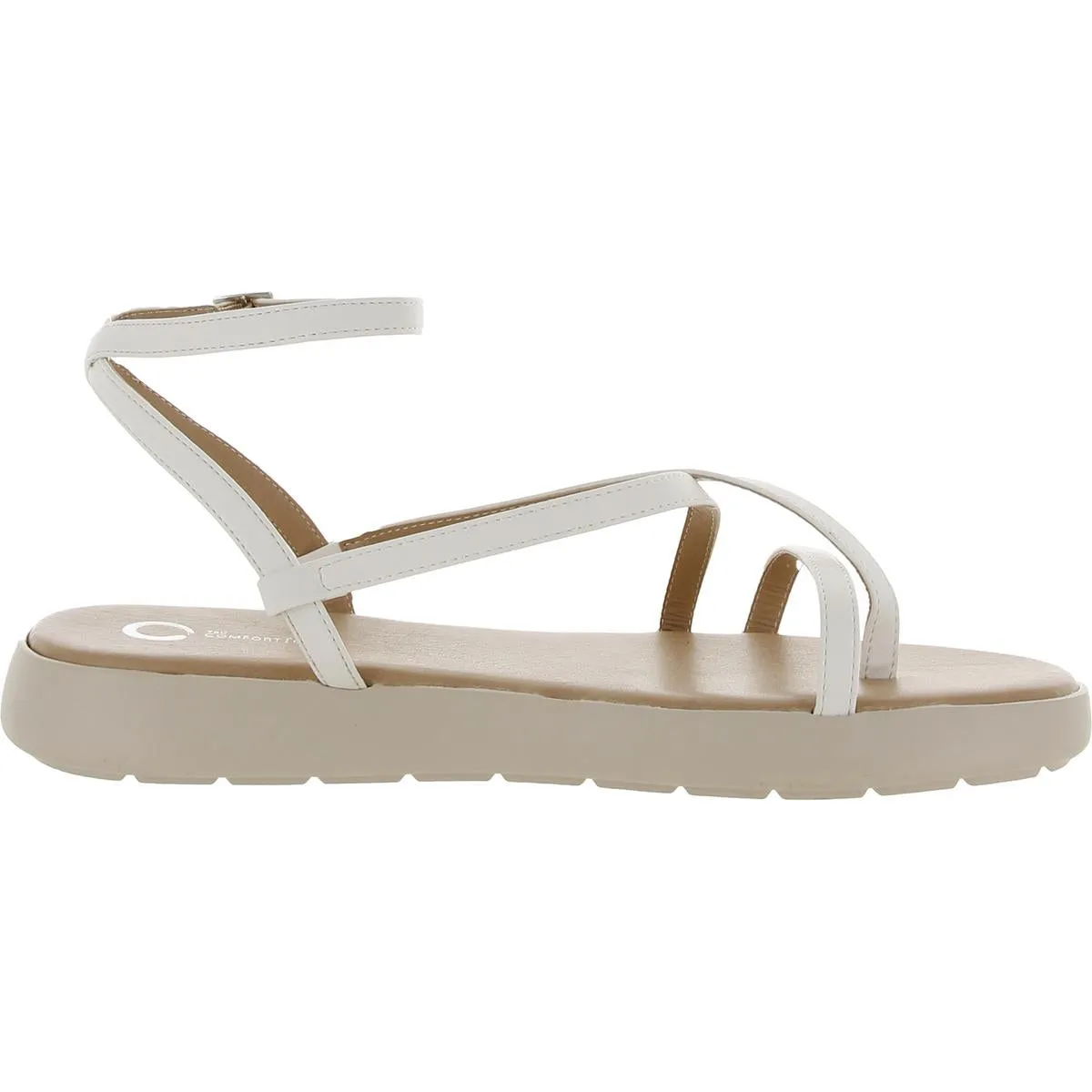 Jeselia Womens Faux Leather Wedge Flatform Sandals