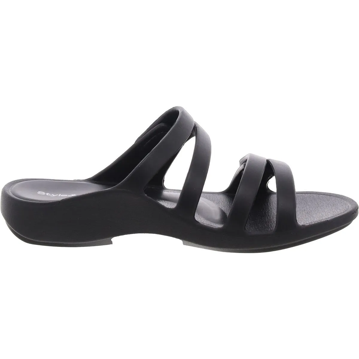 Jessaa Womens Strappy Open Toe Slide Sandals
