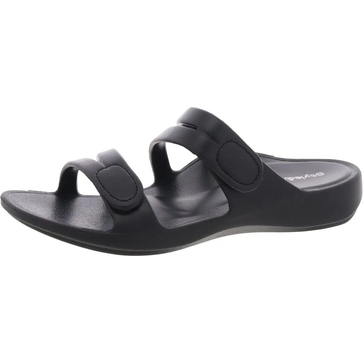Jessaa Womens Strappy Open Toe Slide Sandals