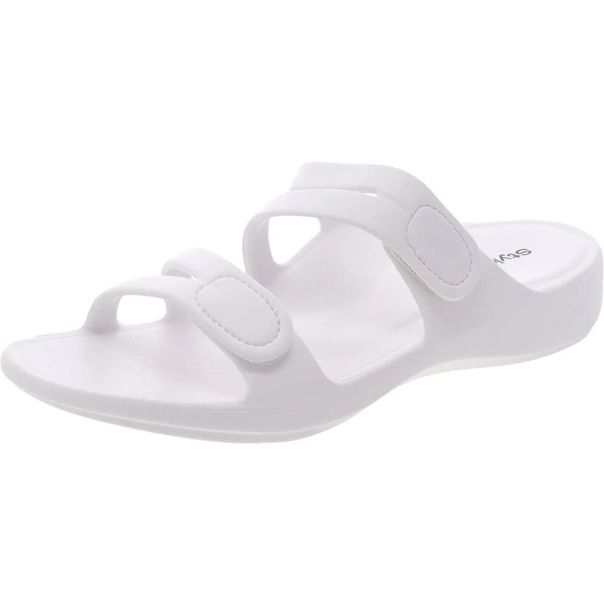 Jessaa Womens Strappy Open Toe Slide Sandals