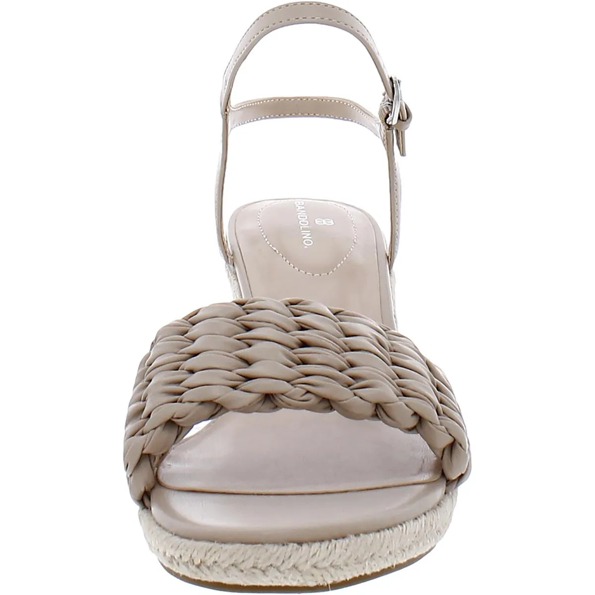 Jingle Womens Faux Leather Ankle Strap Wedge Sandals