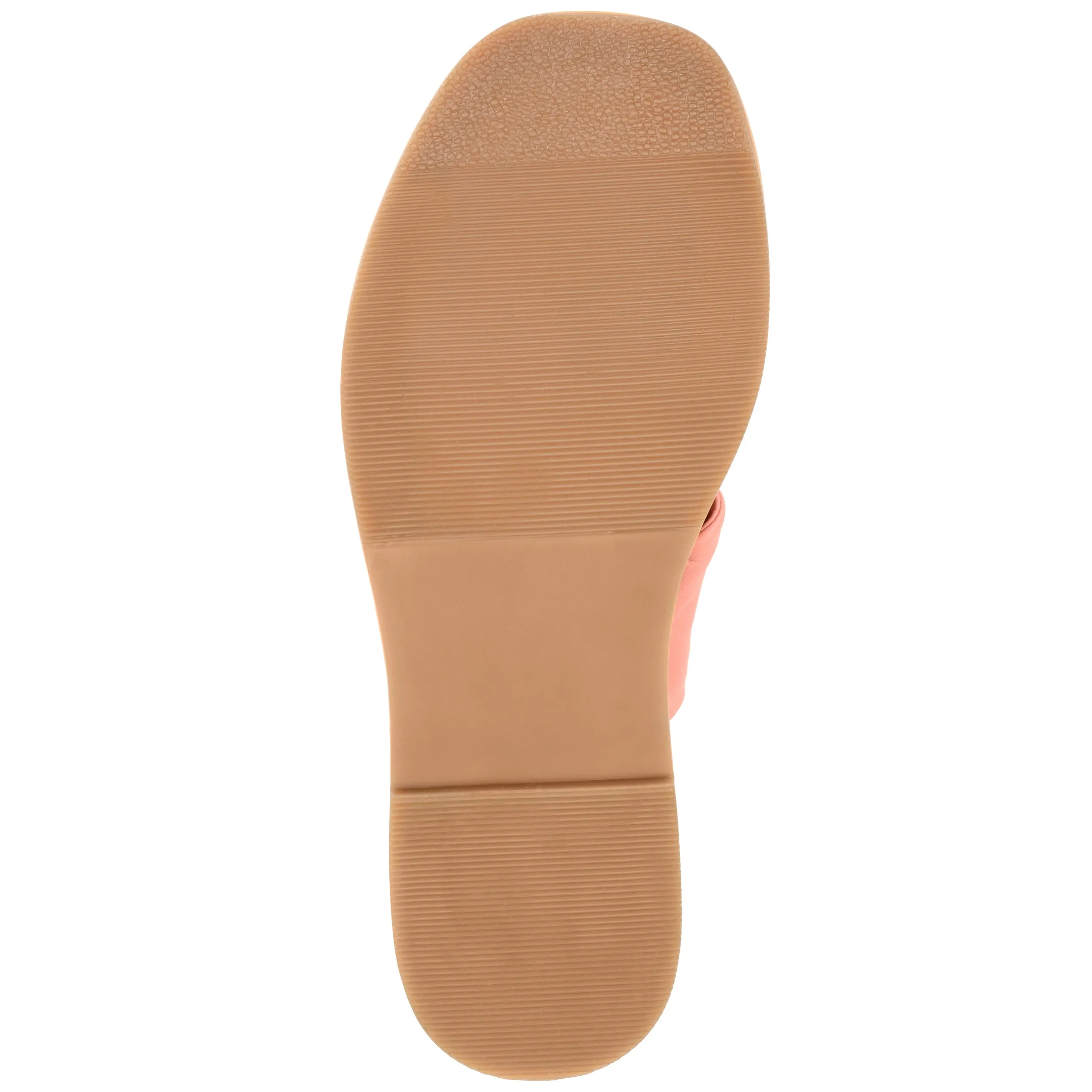 Journee Signature Womens Genuine Leather Kanndice Slip On Slide Sandals