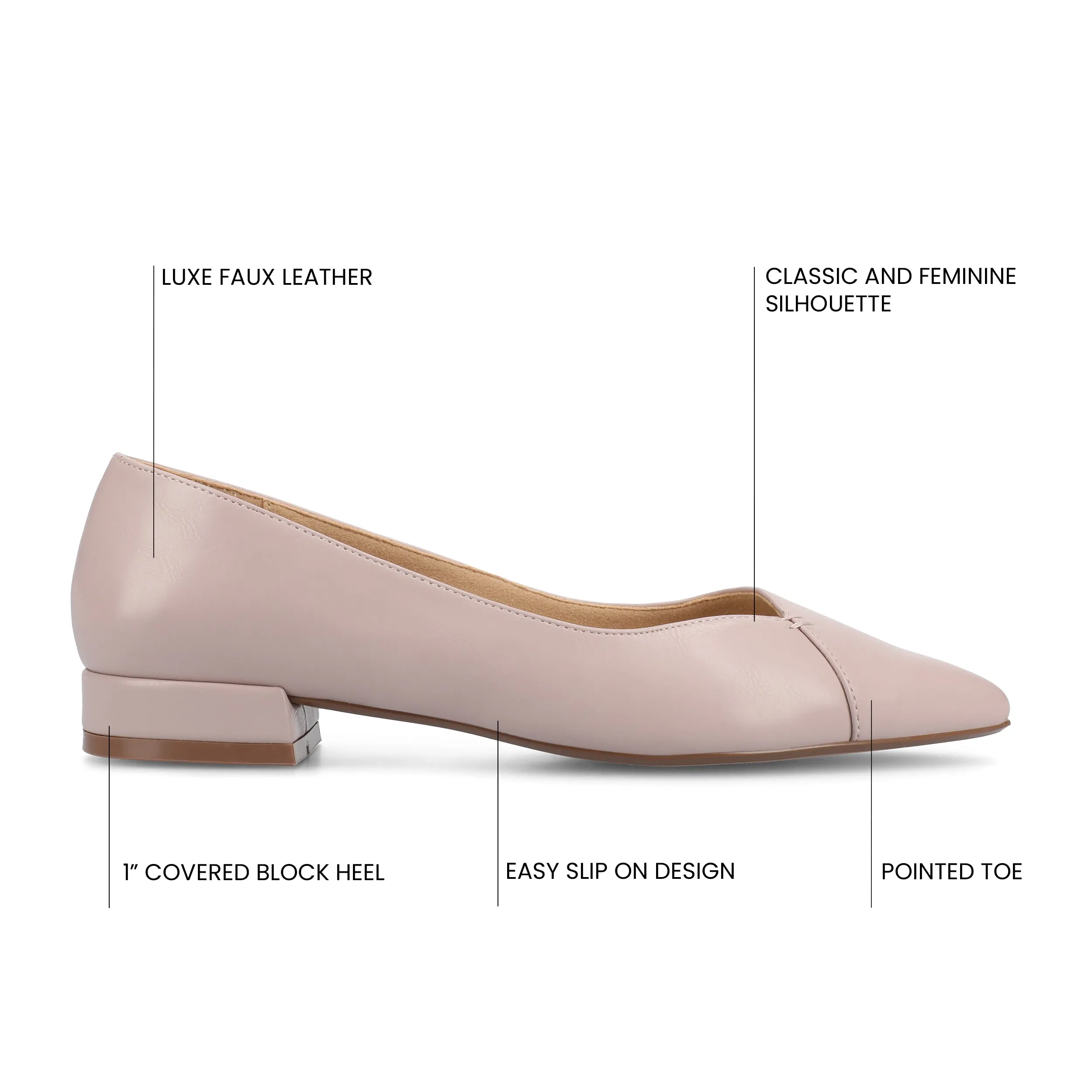 Journee Women's Carmin Medium and Wide Width Dress Flats