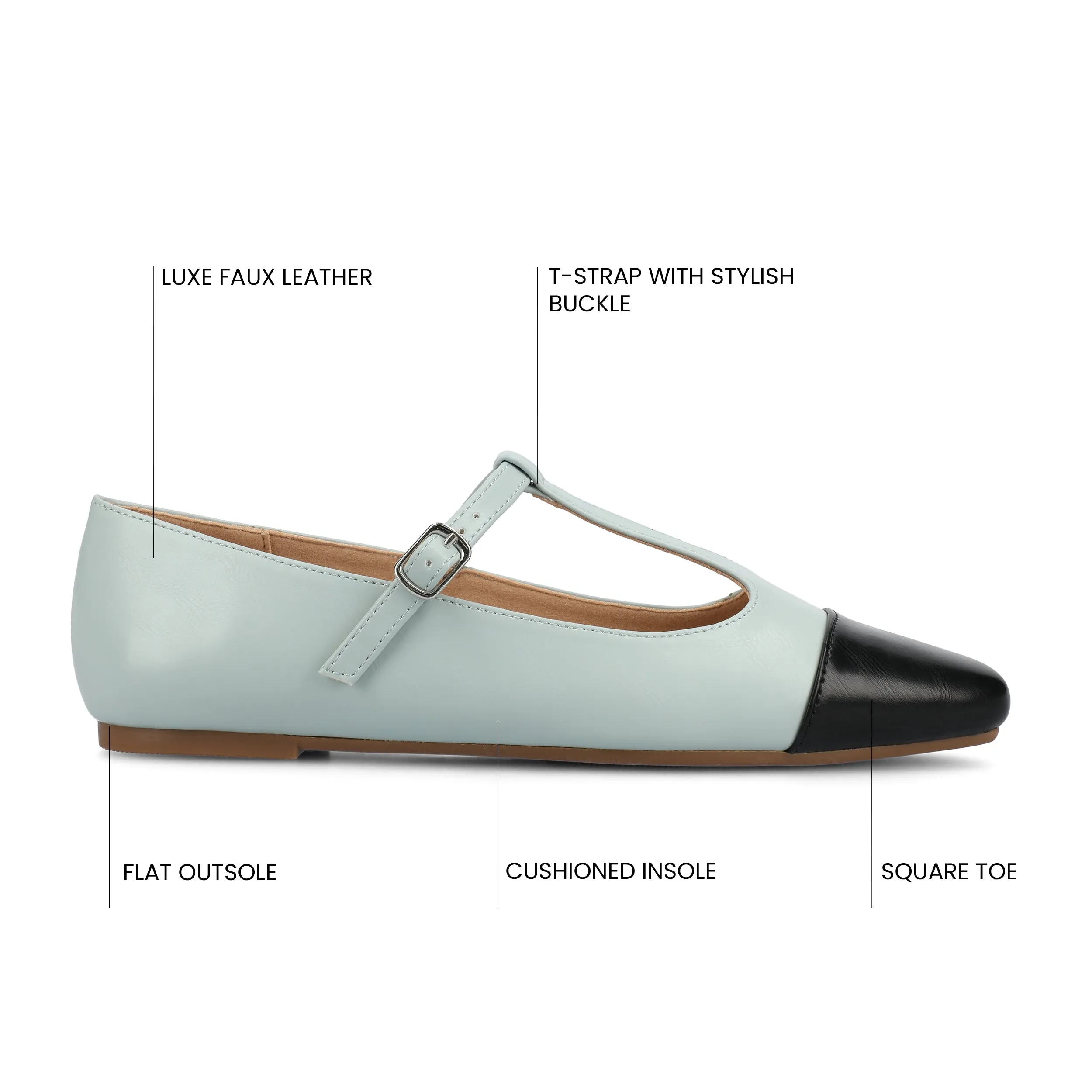 Journee Women's Theah Medium and Wide Width Dress Flats