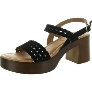 Jud-Italy Womens Cut-Out Suede Slingback Sandals