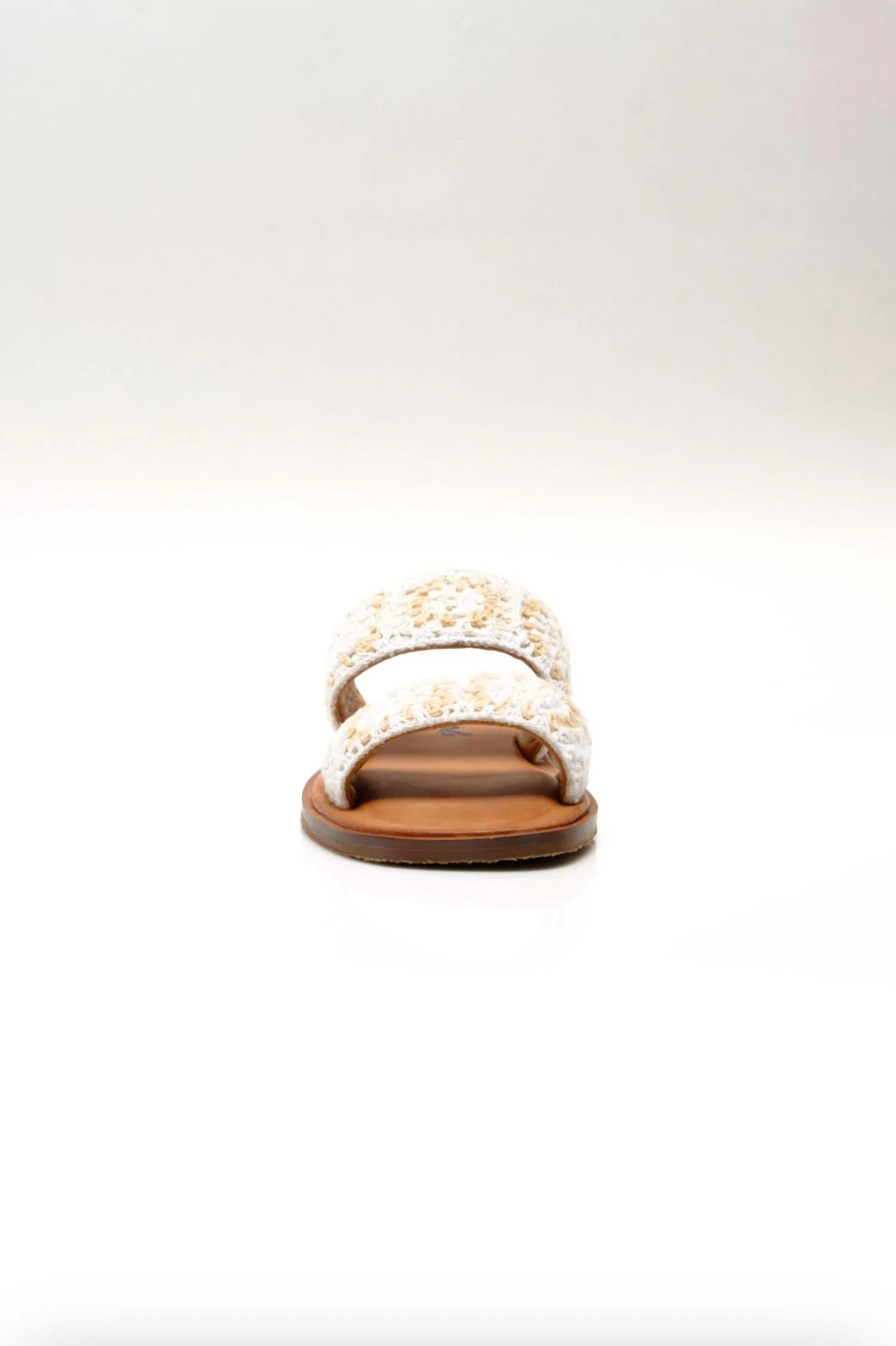 Juliet Crochet Sandals In Ivory