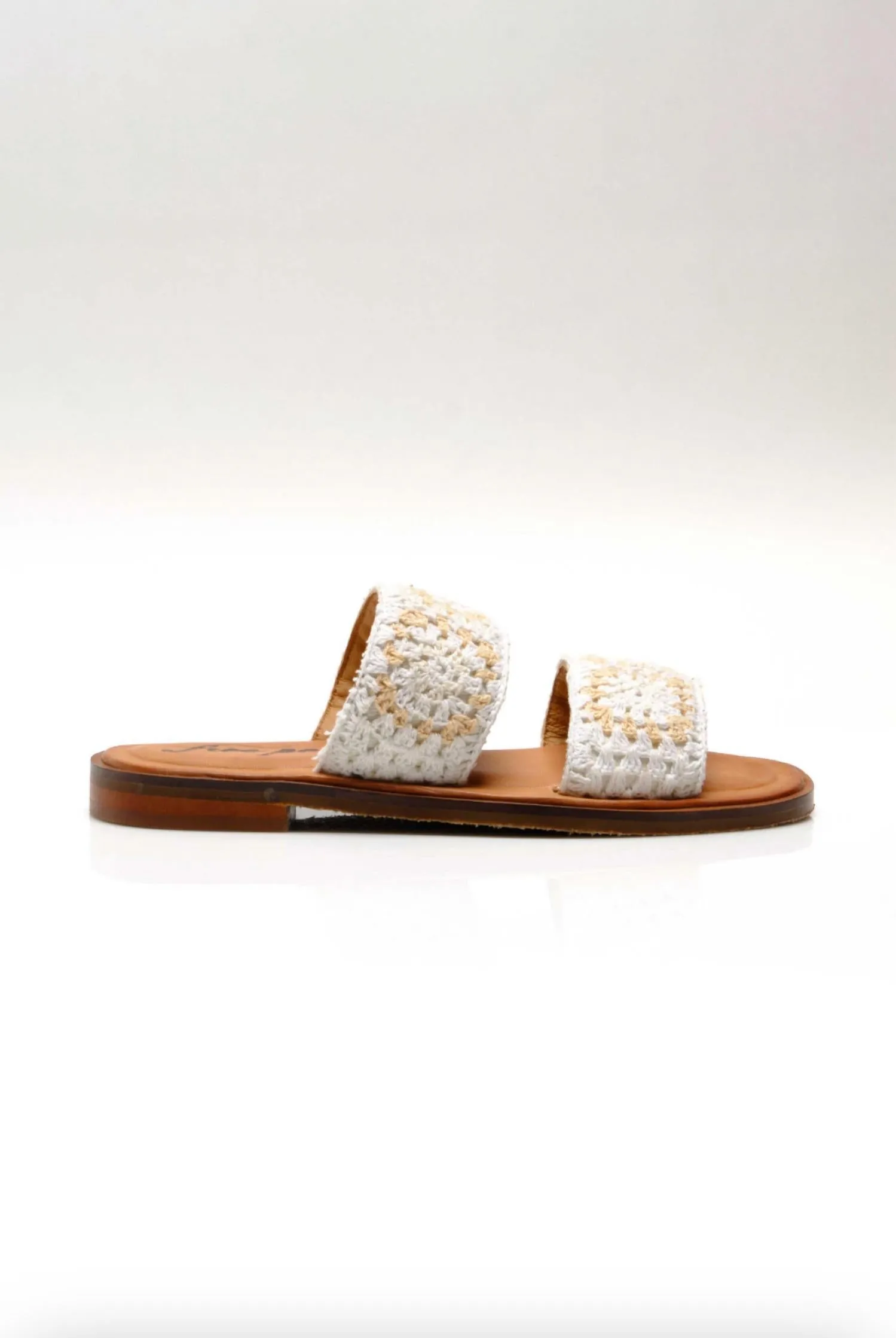 Juliet Crochet Sandals In Ivory