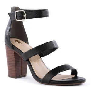 Justified Womens Buckle Faux Leather Heels