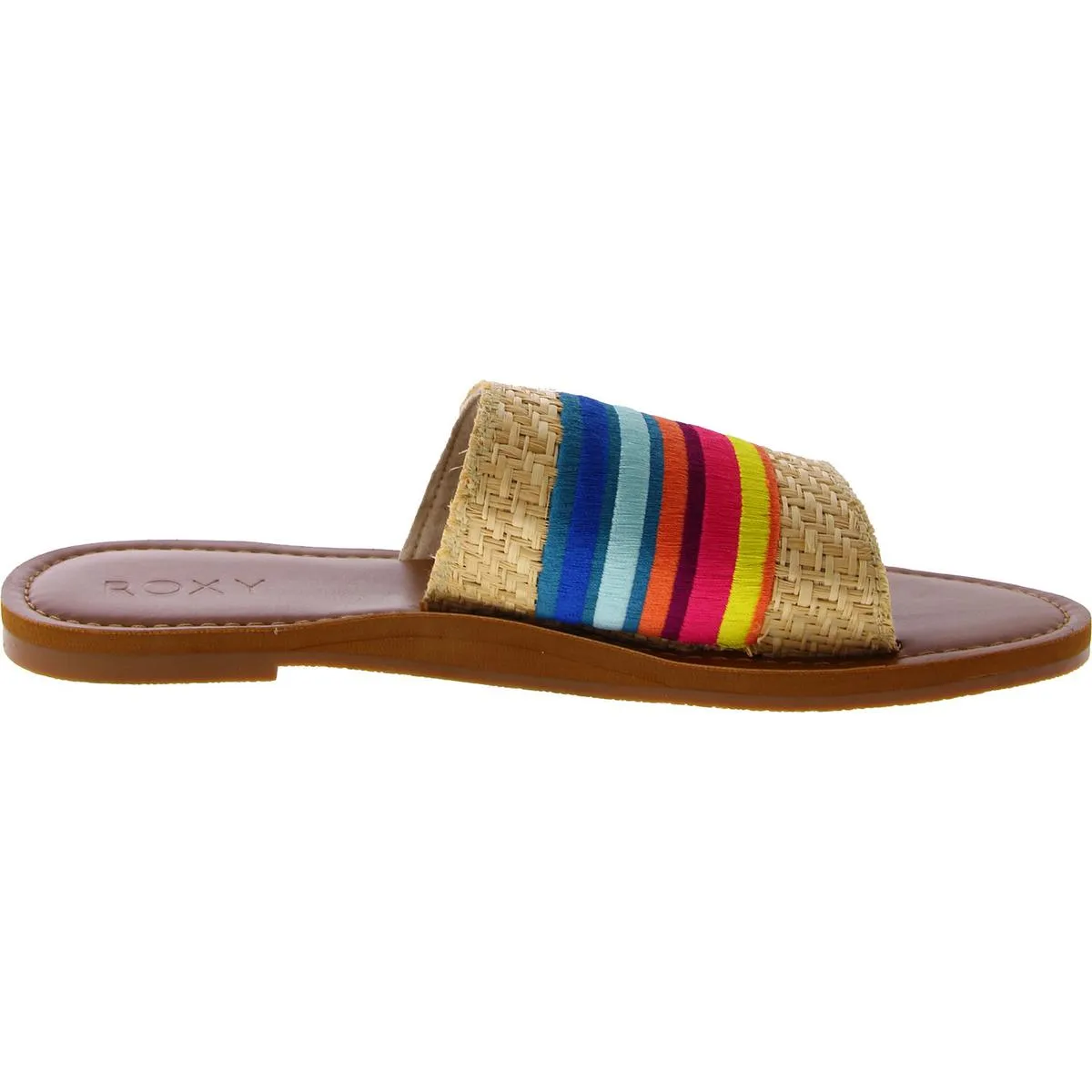 Kaia Slim Womens Woven Slip-On Slide Sandals