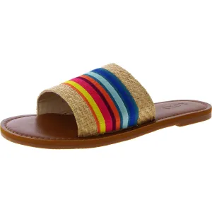 Kaia Slim Womens Woven Slip-On Slide Sandals
