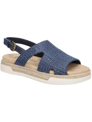 Kato Womens Woven Buckle Slingback Sandals