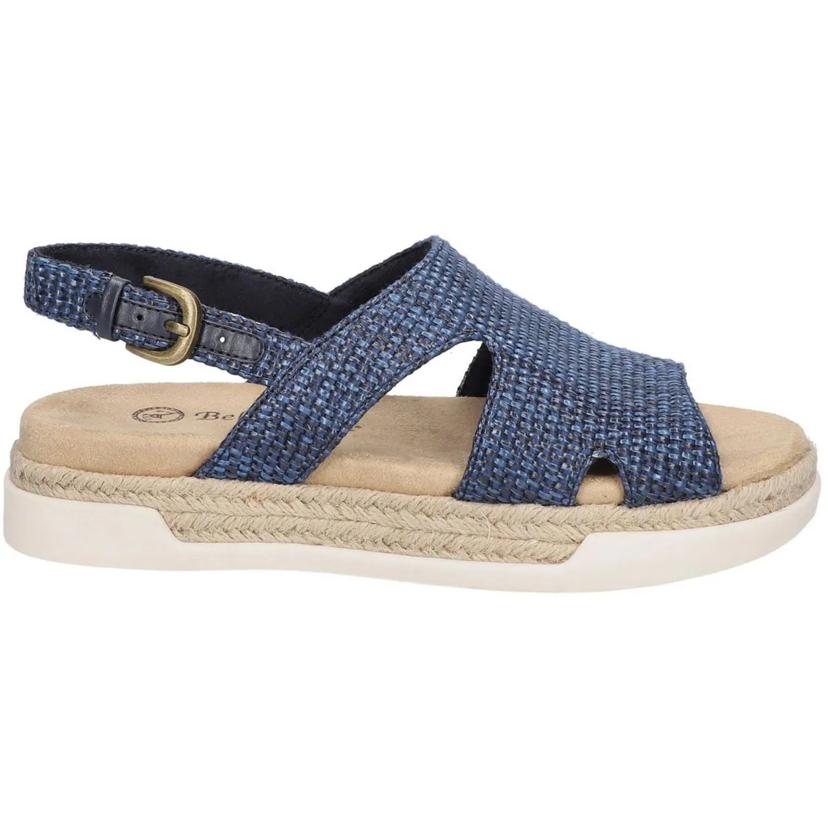 Kato Womens Woven Buckle Slingback Sandals