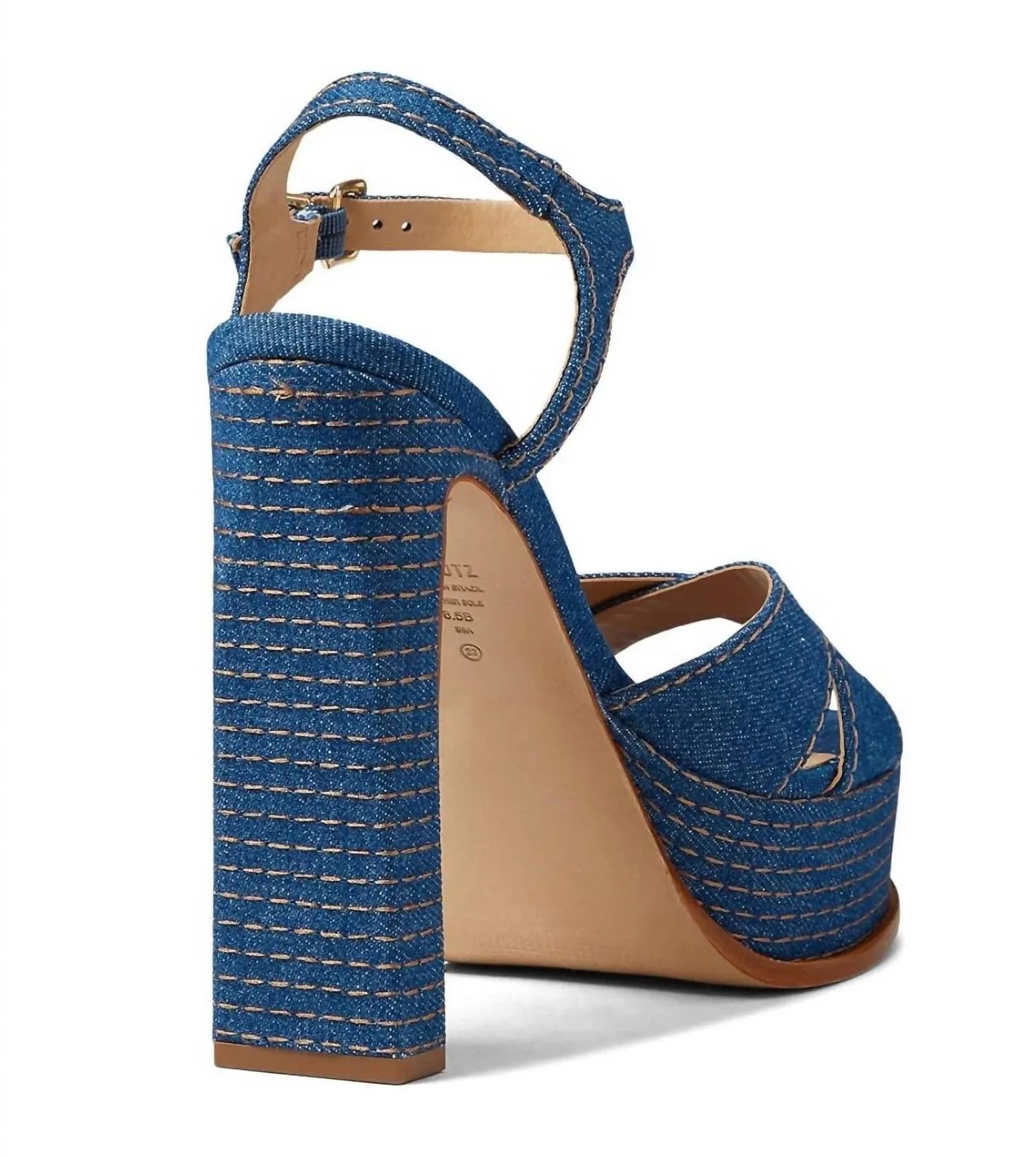 Keefa Platform Sandal In Denim
