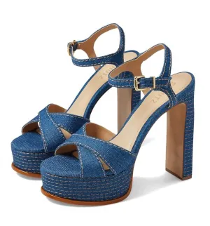 Keefa Platform Sandal In Denim