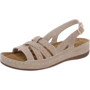 Kehlani  Womens Wedge Cushion Insole Slingback Sandals