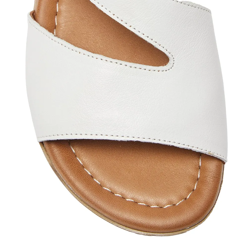 Kenya Sandal in White Leather