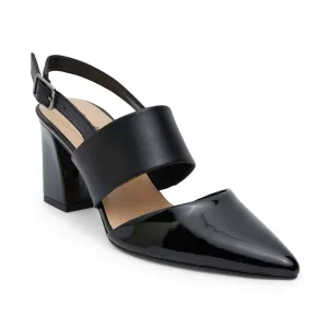 Kitson Heel in Black On Black Patent