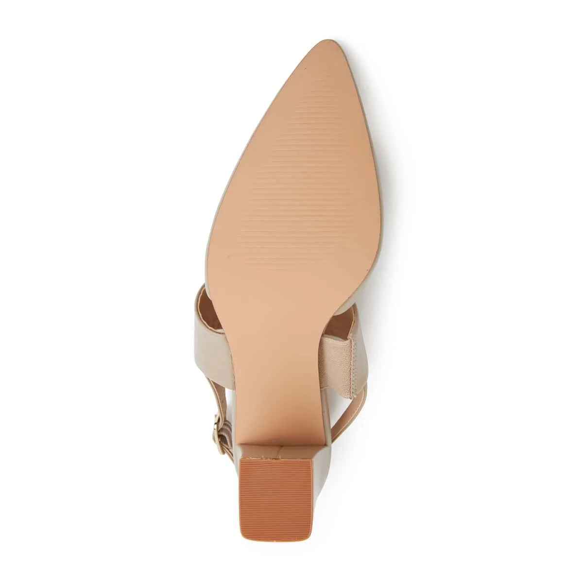 Kitson Heel in Nude Leather