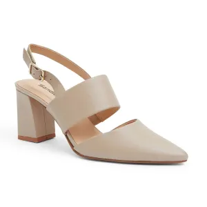 Kitson Heel in Nude Leather