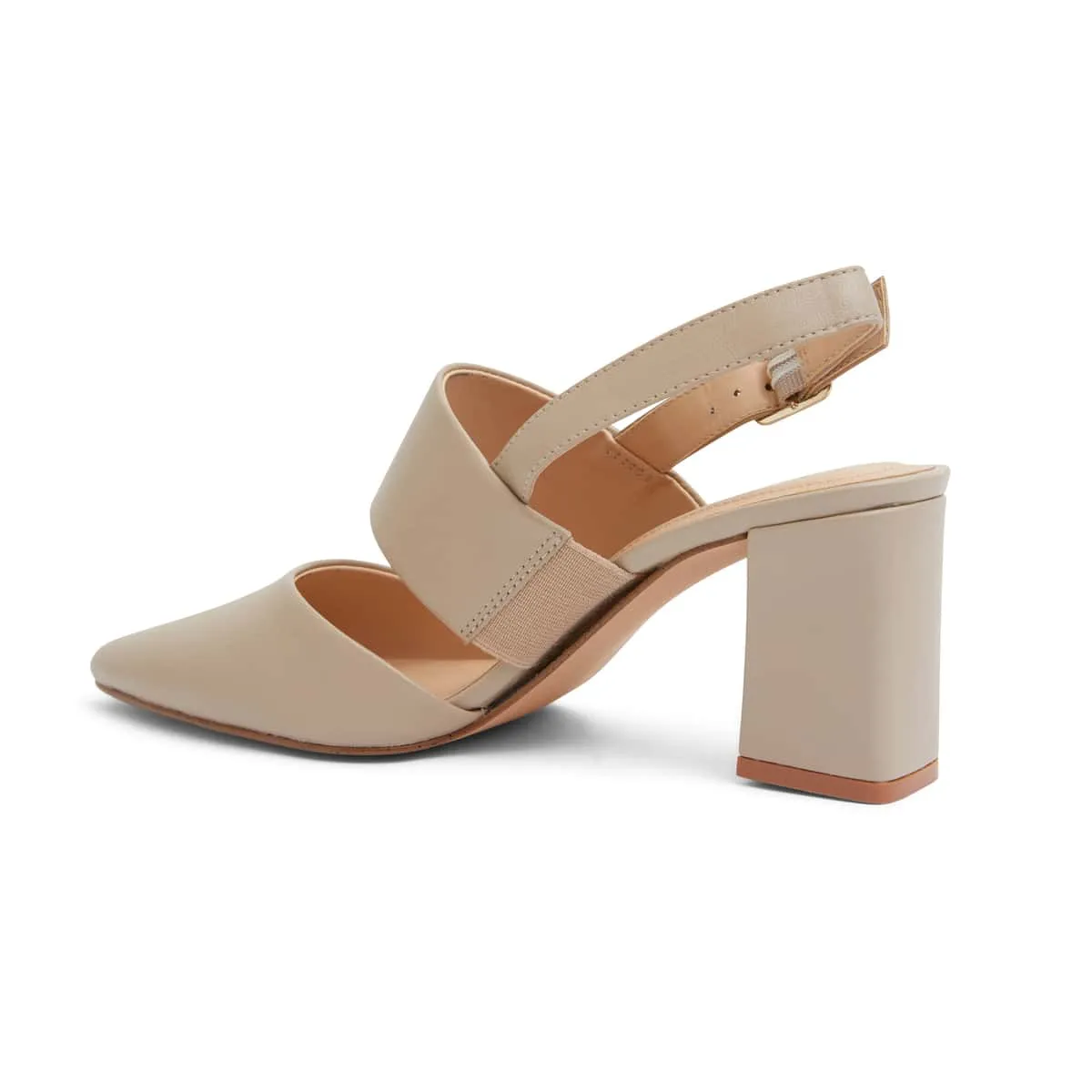 Kitson Heel in Nude Leather