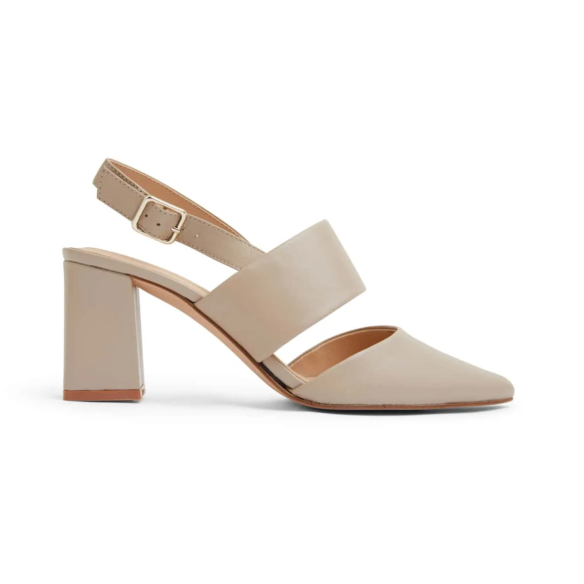 Kitson Heel in Nude Leather