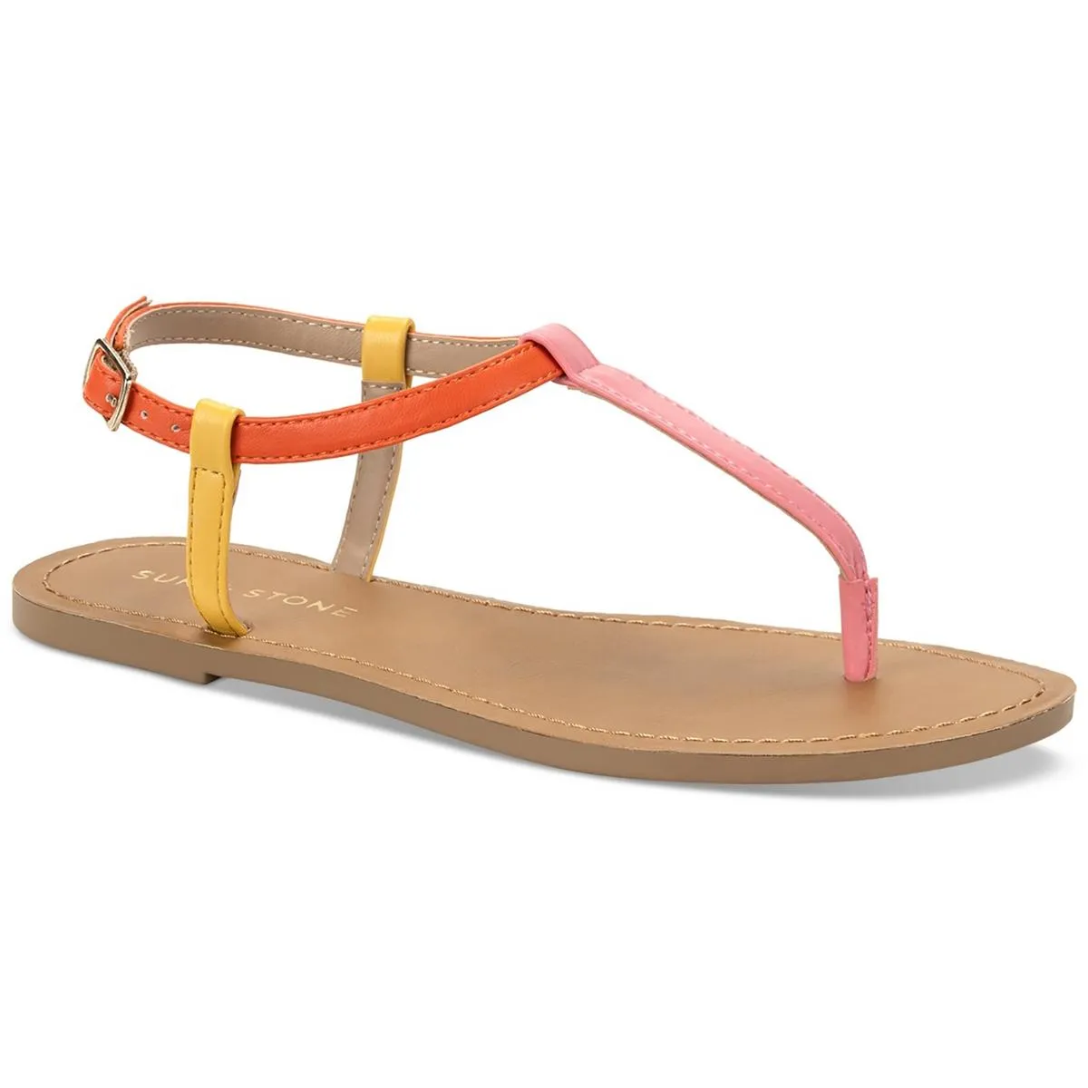 Krisleyy Womens Printed Open Toe Thong Sandals
