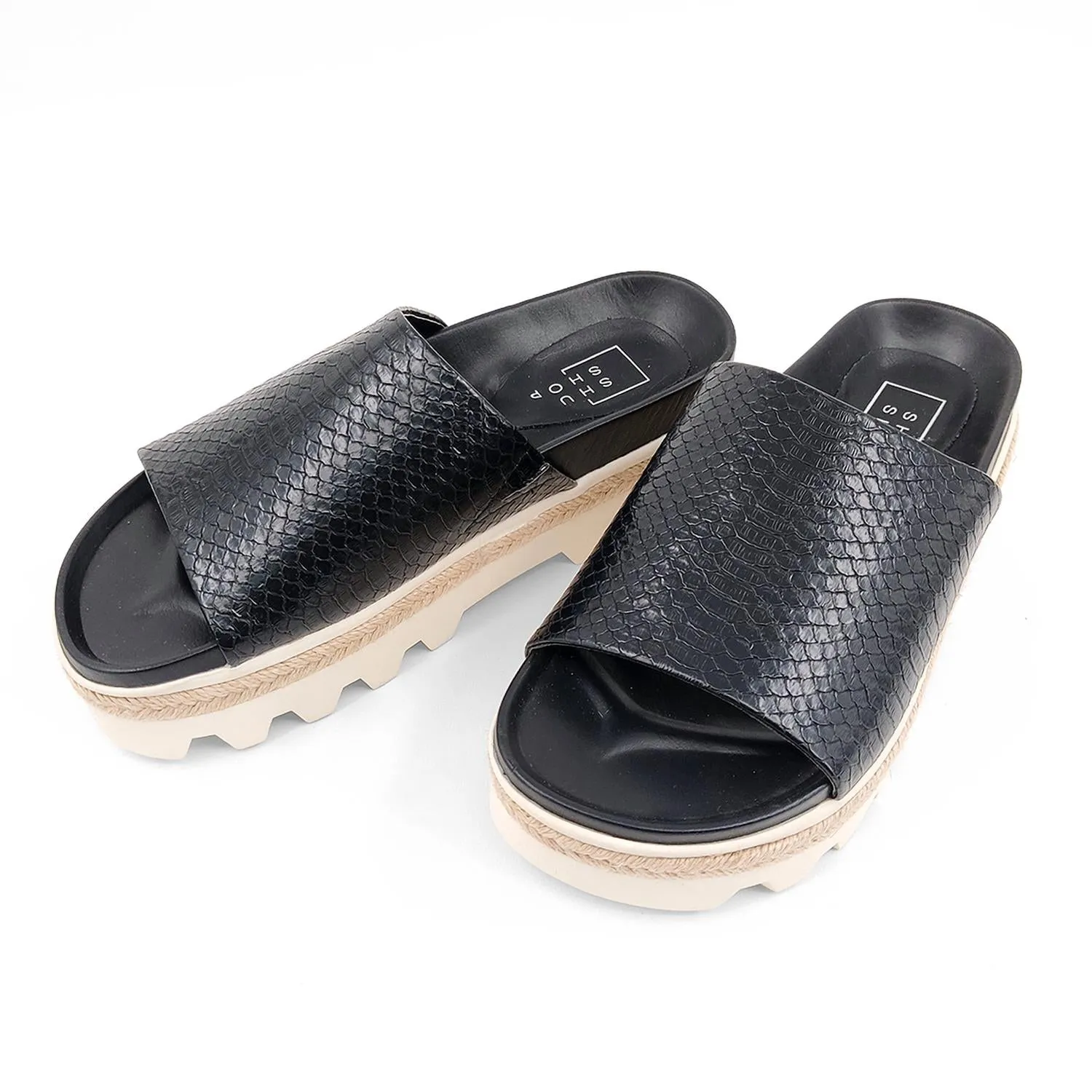 Kristina Sandal In Black Snake