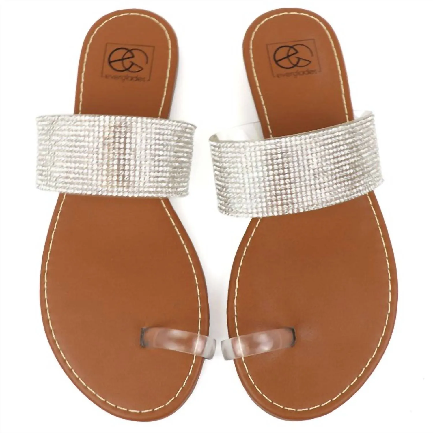 Kylie 2 Rhinestones Sandals In Clear