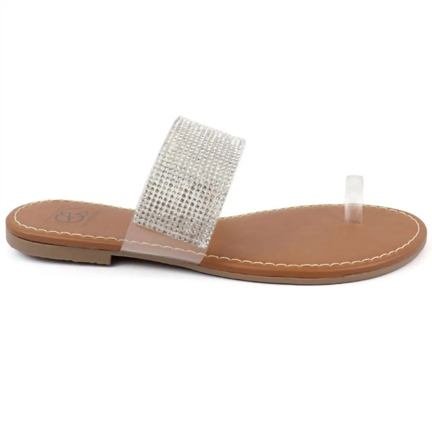 Kylie 2 Rhinestones Sandals In Clear
