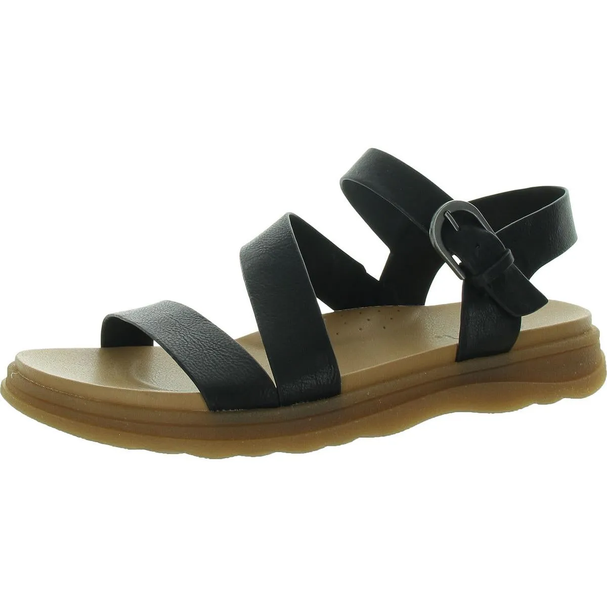 Lainey Womens Leather Strappy Slingback Sandals