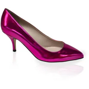 'Leela' Kitten Heels (Fuchsia) by Zette Shoes