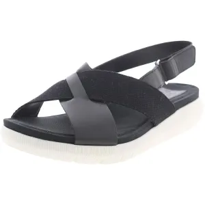 Lilac Womens Knit Leather Slingback Sandals