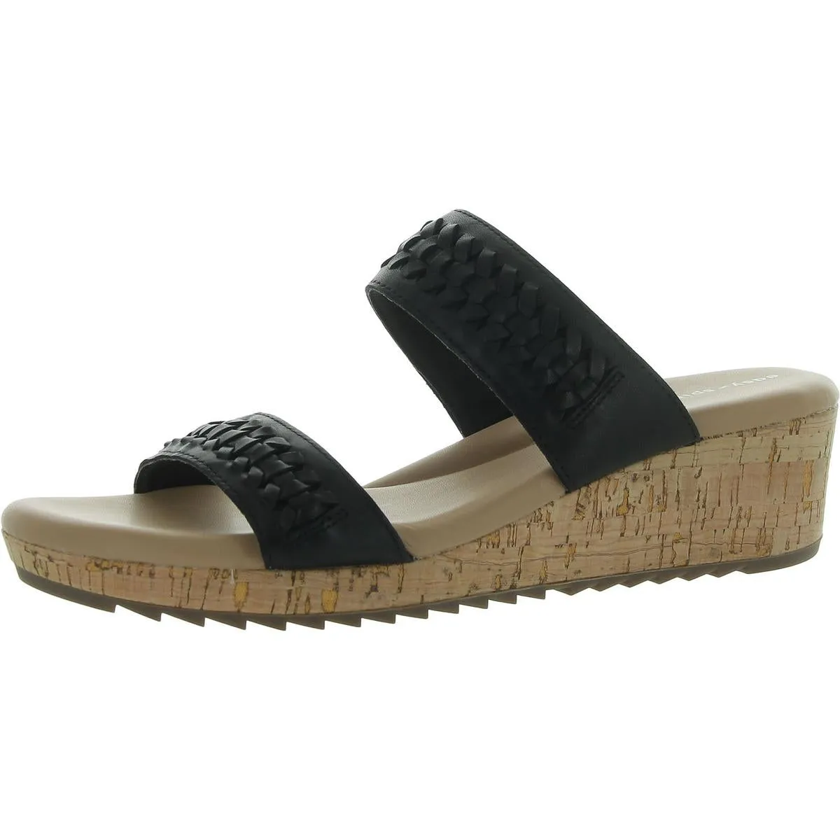 Lillia Womens Wedges Open Toe Slide Sandals